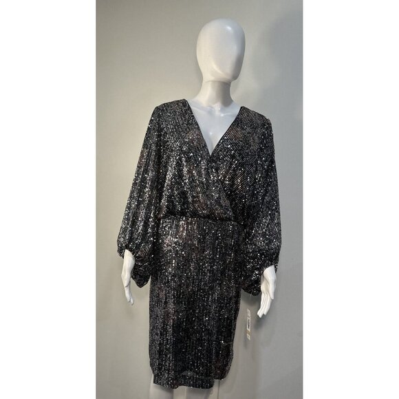 R&M Richards Sparkly Drape Back Dress Red Carpet Worthy! New Year & X-mass Party - Picture 6 of 16